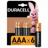 Батарейки КОМПЛЕКТ 6 шт., DURACELL Basic ОРИГИНАЛ, ААА (LR03, 24А), алкалиновые, мизинчиковые, Б0014858 Батарейки КОМПЛЕКТ 6 шт., DURACELL Basic ОРИГИНАЛ, ААА (LR03, 24А), алкалиновые, мизинчиковые, Б0014858