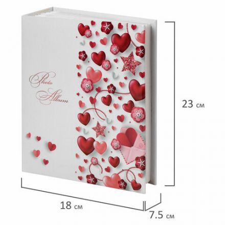 Фотоальбом BRAUBERG "Любовные истории" на 304 фото 10х15см, твердая обложка, термосклейка, 391159
