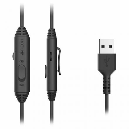 Наушники с микрофоном (гарнитура) A4TECH Fstyler FH100U, проводные, 2 м, USB, черные, 1774509 Наушники с микрофоном (гарнитура) A4TECH Fstyler FH100U, проводные, 2 м, USB, черные, 1774509