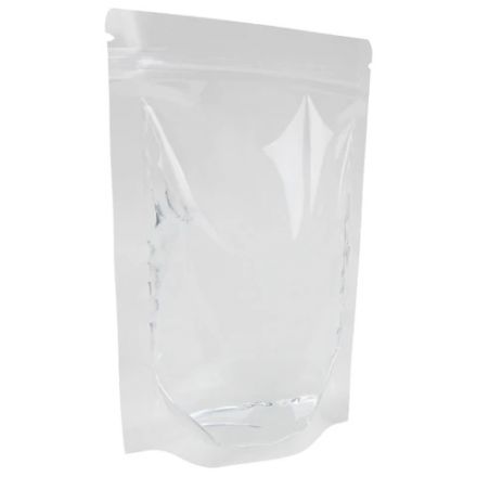 Пакеты дой-пак с замком ZIP LOCK, прозрачные, 140х200 + 40 мм, КОМПЛЕКТ 100 штук, 70 мкм, BRAUBERG, 700697