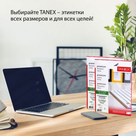 Этикетка самоклеящаяся 38,1х21,2 мм, 65 этикеток, белая, 70г/м2, 50 листов, TANEX, сырье Финляндия, 114542, TW-2165 Этикетка самоклеящаяся 38,1х21,2 мм, 65 этикеток, белая, 70г/м2, 50 листов, TANEX, сырье Финляндия, 114542, TW-2165