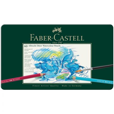 Карандаши акварельные художественные Faber-Castell "Albrecht Dürer", 60цв., метал. коробка Карандаши акварельные художественные Faber-Castell "Albrecht Dürer", 60цв., метал. коробка