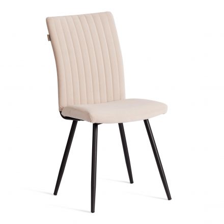 Стул обеденный Monte Carlo TREND, велюр, бежевый/черный, 7, 49х51х93 см