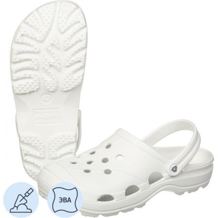 Сабо мужские Ола, белый/белый р.44