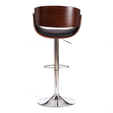 Барный стул LANDO (mod.4036), металл/дерево/экокожа, 59х51х93-114 см, высота сиденья 62-83 см, черный/орех/хром Барный стул LANDO (mod.4036), металл/дерево/экокожа, 59х51х93-114 см, высота сиденья 62-83 см, черный/орех/хром