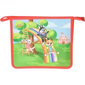 Папка для тетрадей №1School Шустрики А5 на молнии, пластик, ПТ-713 Папка для тетрадей №1School Шустрики А5 на молнии, пластик, ПТ-713