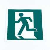 Знак эвакуационный "Выход здесь (лево)", КОМПЛЕКТ 5 штук, 200х200 мм, фотолюминесцентный, пленка, Е01-01 Знак эвакуационный "Выход здесь (лево)", КОМПЛЕКТ 5 штук, 200х200 мм, фотолюминесцентный, пленка, Е01-01