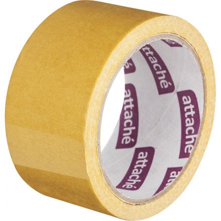 Клейкая лента двусторонняя монтажная Attache на тканевой основе 50 мм х 10 м