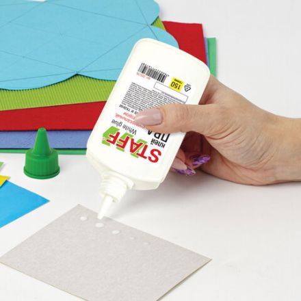 Клей ПВА STAFF EVERYDAY, 150 г, с дозатором, 225176 Клей ПВА STAFF EVERYDAY, 150 г, с дозатором, 225176