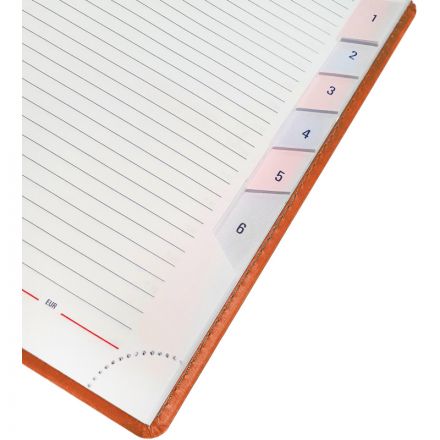 Ежедневник датированный 2026 АТТАСНЕ А5, 180л, 143х210мм, Сиам оранжевый