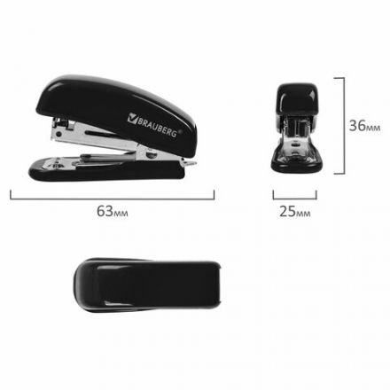 Степлер №10 МИНИ BRAUBERG "Classic", до 12 листов, с антистеплером, черный, 222544 Степлер №10 МИНИ BRAUBERG "Classic", до 12 листов, с антистеплером, черный, 222544