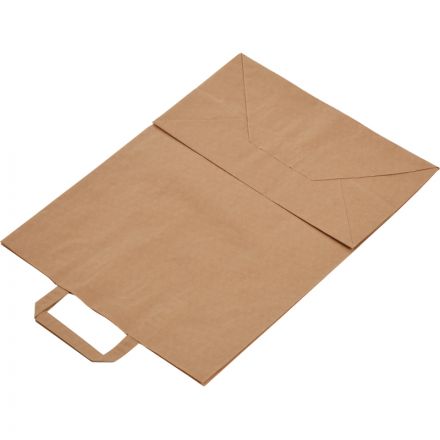 Пакет бумажный 320х170х430 мм 70 гр/м2, с плоскими ручками, крафт,200шт/уп Пакет бумажный 320х170х430 мм 70 гр/м2, с плоскими ручками, крафт,200шт/уп