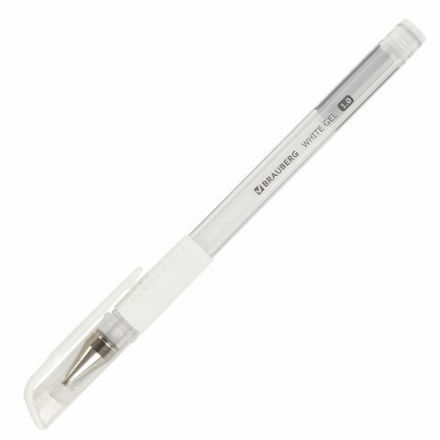 Ручка гелевая с грипом BRAUBERG "White", БЕЛАЯ, пишущий узел 1 мм, линия письма 0,5 мм, 143416 Ручка гелевая с грипом BRAUBERG "White", БЕЛАЯ, пишущий узел 1 мм, линия письма 0,5 мм, 143416