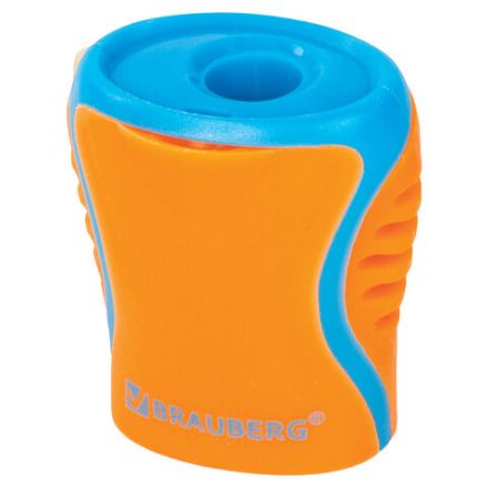 Точилка BRAUBERG "Mix", с контейнером, пластиковая, корпус ассорти, 228448 Точилка BRAUBERG "Mix", с контейнером, пластиковая, корпус ассорти, 228448