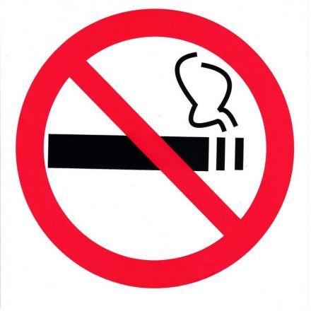 Знак P01 Запрещается курить приказ 214 пластик ПВХ 200х200х2 мм
