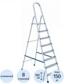 Стремянка 8 ступеней, алюминиевая, СИБРТЕХ (97718) Стремянка 8 ступеней, алюминиевая, СИБРТЕХ (97718)
