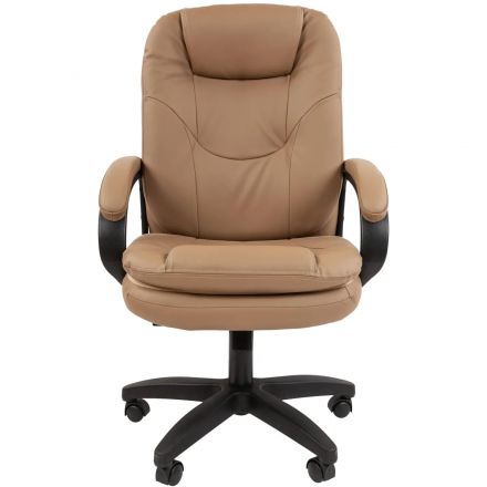 Кресло VT_Chairman 668LT черный пластик, экопремиум бежевый N Кресло VT_Chairman 668LT черный пластик, экопремиум бежевый N