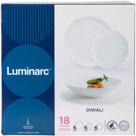 Набор столовой посуды DIWALI WHITE 18пр