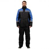 Куртка рабочая зимняя утепленная з38-КУ голубая/черн (р.64-66) 170-176