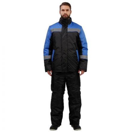 Куртка рабочая зимняя утепленная з38-КУ голубая/черн (р.64-66) 170-176