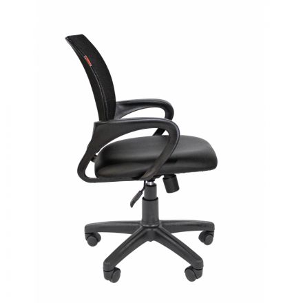 Кресло VT_EChair-304 TPU кожзам черн/сетка черн, пластик