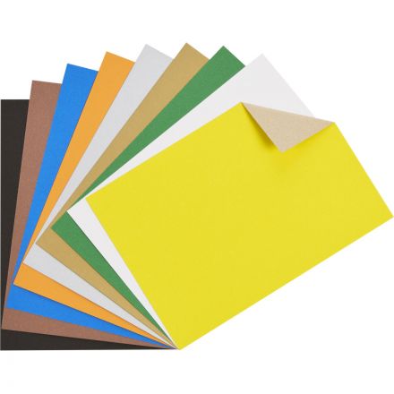 Картон цветной №1School, 10л, 10цв, А4, Живая природа, немелованный