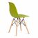 Стул Tetchair CINDY (EAMES) (mod. 1801) дерево бук/металл/сиденье пластик, 45x51x82 см, Olive (оливковый)