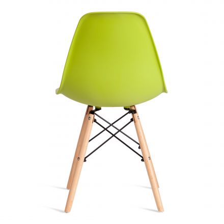 Стул Tetchair CINDY (EAMES) (mod. 1801) дерево бук/металл/сиденье пластик, 45x51x82 см, Olive (оливковый)