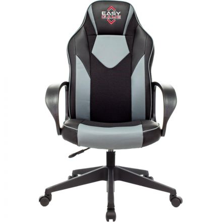 Кресло VB_Echair Easy Game-905 TPU кожзам черный/серый пластик