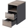 Тумба прист. Комус Мебель К-Loft 241T001 436х670х752 дуб сонома темн/графит