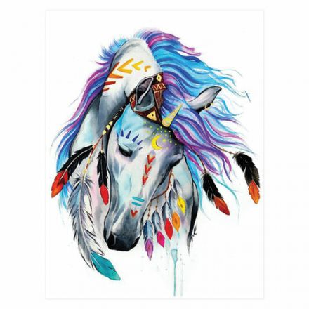 Картина стразами (алмазная мозаика) 30х40 см, ОСТРОВ СОКРОВИЩ "Индейская лошадь", без подрамника, 662403 Картина стразами (алмазная мозаика) 30х40 см, ОСТРОВ СОКРОВИЩ "Индейская лошадь", без подрамника, 662403