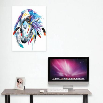 Картина стразами (алмазная мозаика) 30х40 см, ОСТРОВ СОКРОВИЩ "Индейская лошадь", без подрамника, 662403 Картина стразами (алмазная мозаика) 30х40 см, ОСТРОВ СОКРОВИЩ "Индейская лошадь", без подрамника, 662403