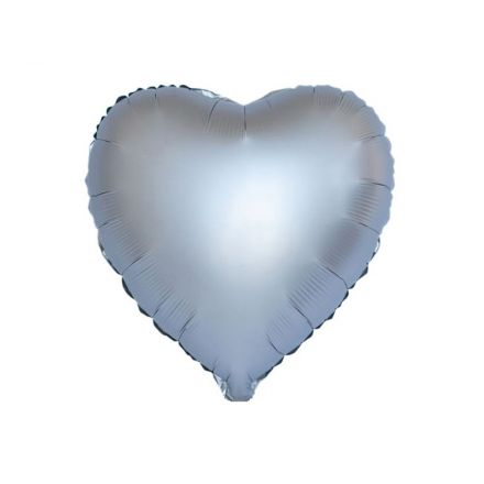 Воздушный шар, 45см, ПатиБум, "Сердце. Серебро", фольгированный Воздушный шар, 45см, ПатиБум, "Сердце. Серебро", фольгированный