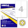 Этикетки самоклеящиеся ProMega label basic каучуковый клей А4 105х148 мм 4 штуки на листе белые (100 листов в упаковке) Этикетки самоклеящиеся ProMega label basic каучуковый клей А4 105х148 мм 4 штуки на листе белые (100 листов в упаковке)