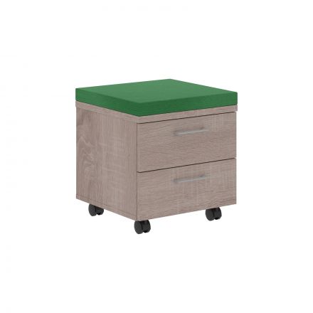 Тумба с подушкой XMC-2D.1A Дуб Сонома/Зеленый C-30 465х465х520 XTEN Тумба с подушкой XMC-2D.1A Дуб Сонома/Зеленый C-30 465х465х520 XTEN