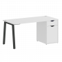 Home Office Стол письменный VR.SP-3-158.1.A Белый/Антрацит металл 1580*720*750