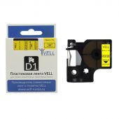 Картридж Vell VL-D-S0720580/45018 (12 мм, черн на желтом) для LM {vell45018