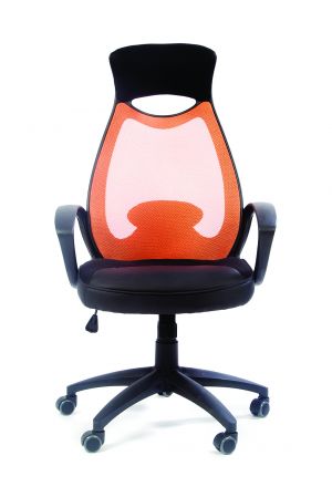 Офисное кресло Chairman 840 Россия черный пластик TW-66 оранжевый Офисное кресло Chairman 840 Россия черный пластик TW-66 оранжевый