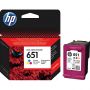 Картридж струйный  HP 651 C2P11AE оригинальный цветной