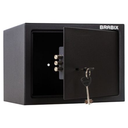 Сейф мебельный BRABIX "SF-230KL", 230х310х250 мм, ключевой замок, черный, 291146, S103BR211514 Сейф мебельный BRABIX "SF-230KL", 230х310х250 мм, ключевой замок, черный, 291146, S103BR211514