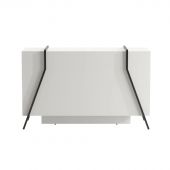 Стойка ресепшн IN Volpi 1800х741х1135 белый (металл черный) 140R001 Стойка ресепшн IN Volpi 1800х741х1135 белый (металл черный) 140R001