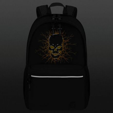 Рюкзак BRAUBERG FASHION CITY универсальный, 2 отделения, "Skull", черный, 46х31х15 см, 272572 Рюкзак BRAUBERG FASHION CITY универсальный, 2 отделения, "Skull", черный, 46х31х15 см, 272572