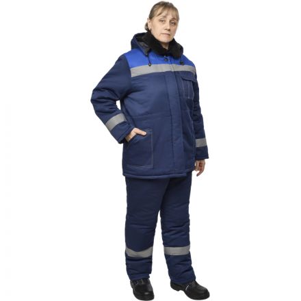 Куртка рабочая зимняя жен з32-КУ син/вас смес 56-58/170-176(Арсенал-СП)