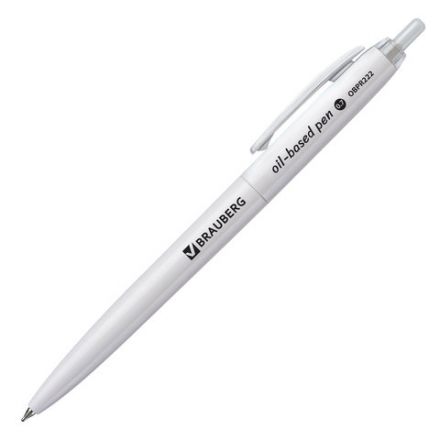 Ручка шариковая масляная автоматическая BRAUBERG "Sky White", СИНЯЯ, клип ассорти, узел 0,7 мм, линия письма 0,35 мм, 142950 Ручка шариковая масляная автоматическая BRAUBERG "Sky White", СИНЯЯ, клип ассорти, узел 0,7 мм, линия письма 0,35 мм, 142950