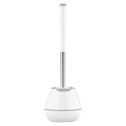 Ершик для унитаза силиконовый STANDART TYPE (овальный) напольный, с пинцетом, LAIMA, 608132