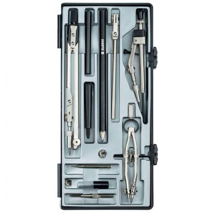 Готовальня Globus "Technica", 12 предметов, циркуль 155мм, пластиковый футляр Готовальня Globus "Technica", 12 предметов, циркуль 155мм, пластиковый футляр