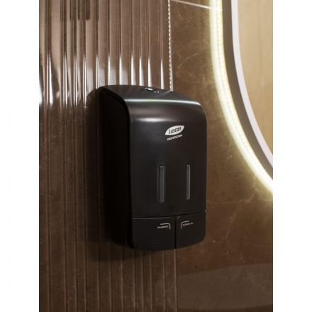 Дозатор для жидкого мыла Luscan Prof Etalon 2x550мл черный 151052