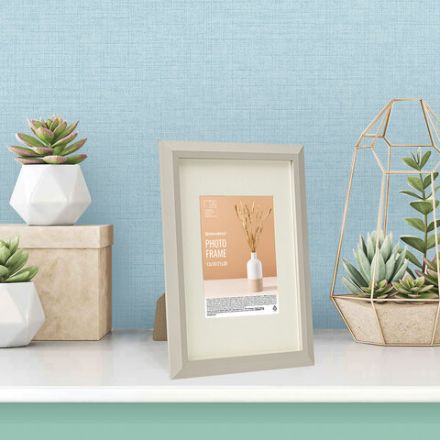 Рамка 21х30 см с паспарту 13х18 см, небьющаяся, аналог IKEA, багет 26 мм, МДФ, BRAUBERG "Zool", серая, 391377