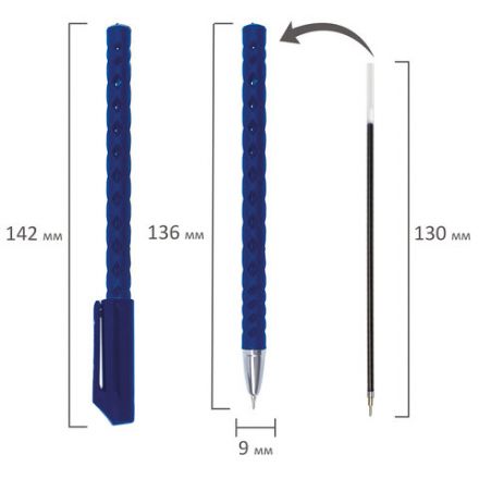 Ручка шариковая масляная BRAUBERG "Orient", СИНЯЯ, корпус синий, узел 0,7 мм, линия письма 0,35 мм, 142999 Ручка шариковая масляная BRAUBERG "Orient", СИНЯЯ, корпус синий, узел 0,7 мм, линия письма 0,35 мм, 142999