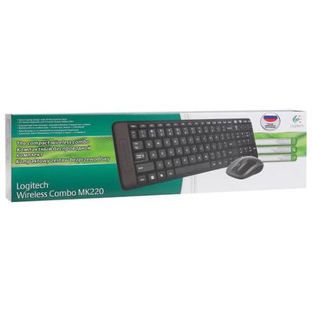 Набор беспроводной LOGITECH Wireless Desktop MK220, клавиатура, мышь 2 кнопки + 1 колесо-кнопка, черный, 920-003169 Набор беспроводной LOGITECH Wireless Desktop MK220, клавиатура, мышь 2 кнопки + 1 колесо-кнопка, черный, 920-003169